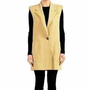 Versace Versus Brown One Button Women's Vest Coat